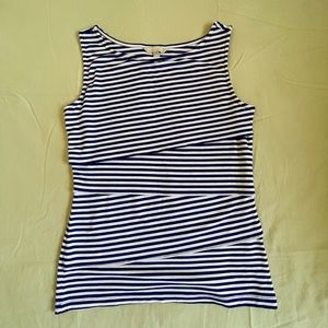 Royal blue and white striped tank